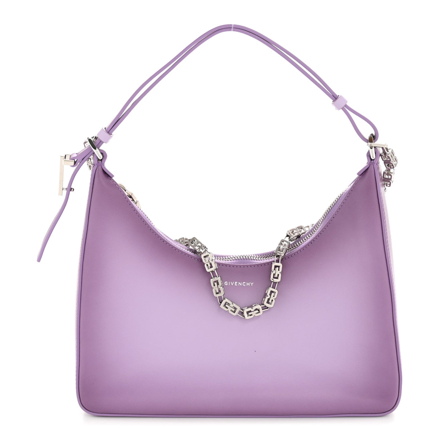 Smooth Calfskin Small Moon Cut Out Shoulder Bag Mauve