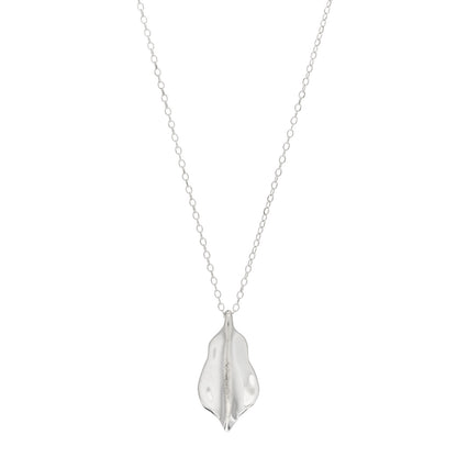 Tiffany Sterling Silver Leaf Pendant Necklace 1 of 4