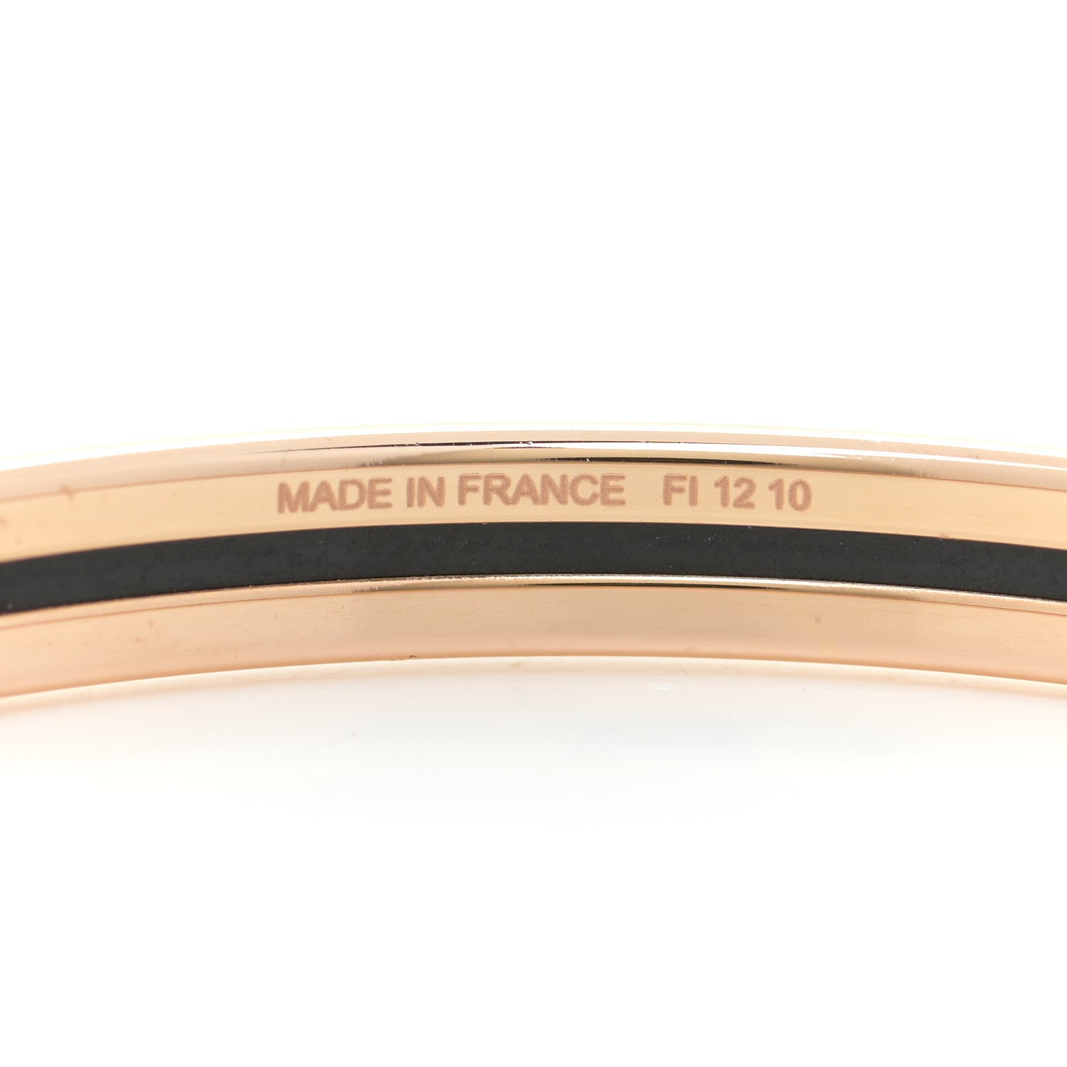 Hermes Enamel Printed Extra Narrow Bracelet 70 Pannacotta 5 of 5