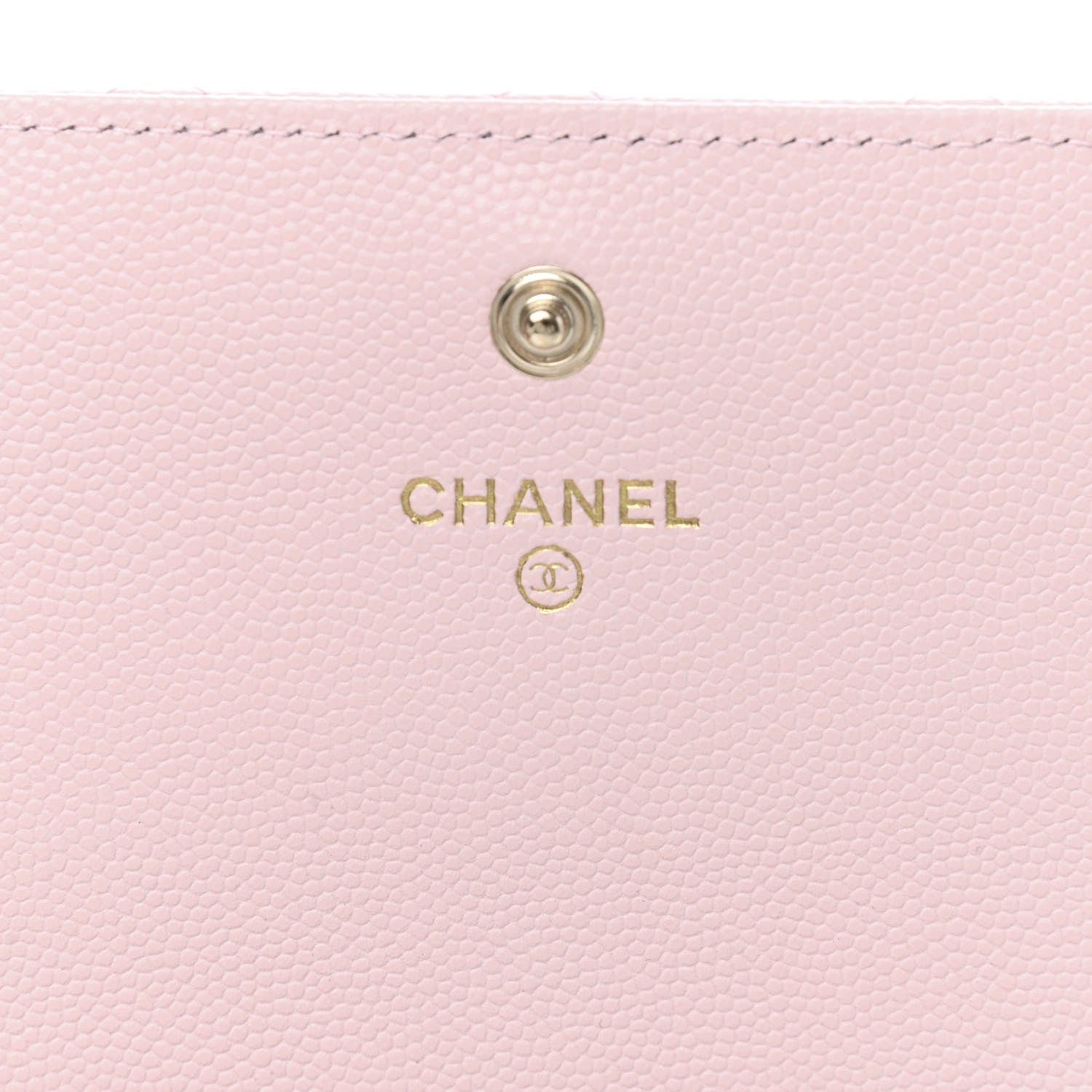 Chanel Caviar Quilted Crystal CC Large Gusset Flap Wallet Pink 6 of 9