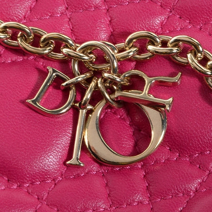 Christian Dior Lambskin Cannage Miss Dior Promenade Pouch Fuchsia 8 of 9