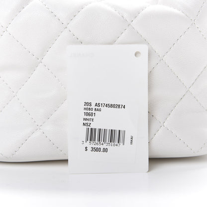 Chanel Lambskin Quilted Small Hobo White 9 of 11