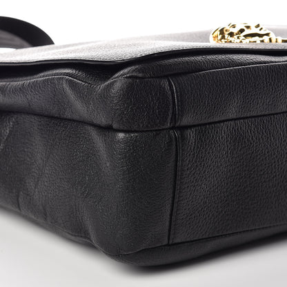 Versace Grained Calfskin Medusa Head Messenger Bag Black 5 of 9