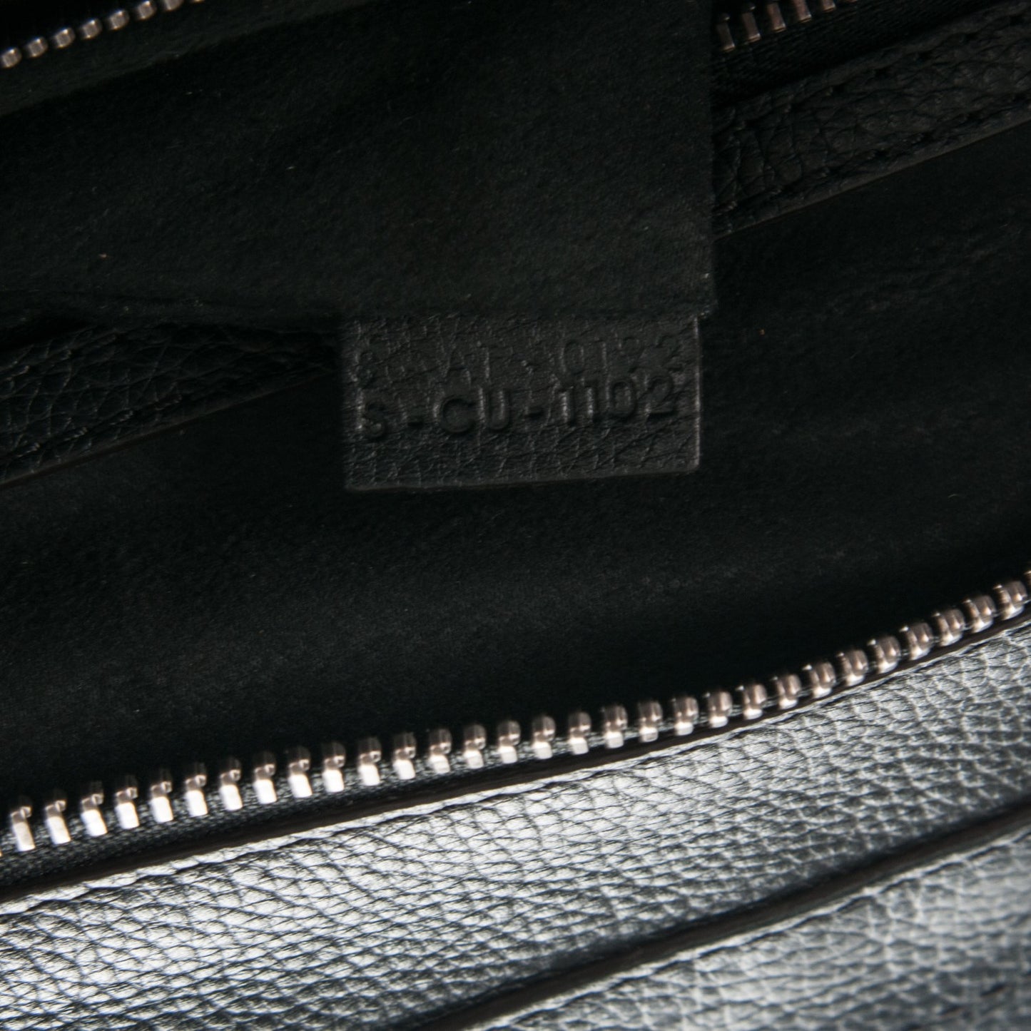 Drummed Calfskin Mini Luggage Black
