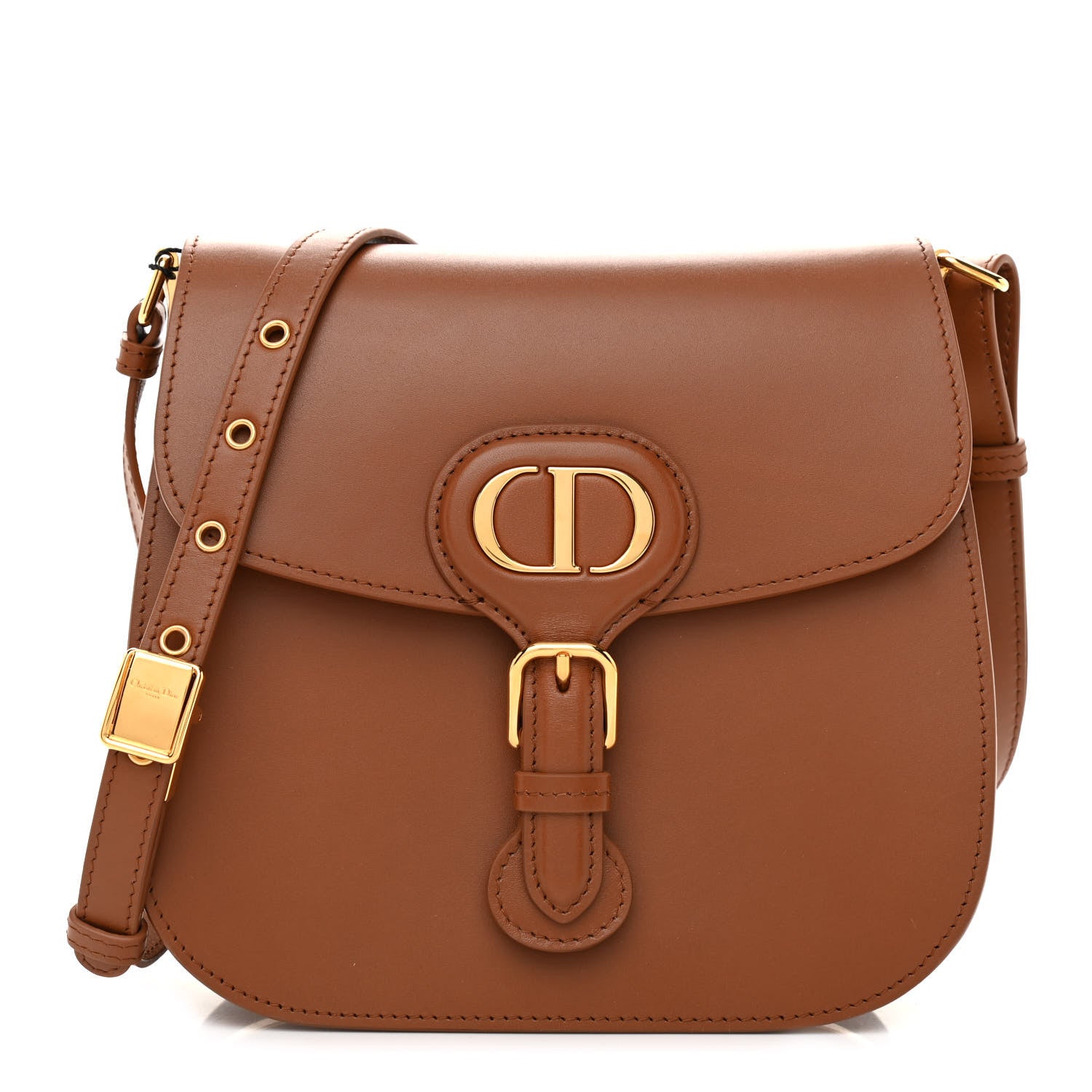 Christian Dior Box Calfskin Medium Bobby Frame Flap Cognac 1 of 9