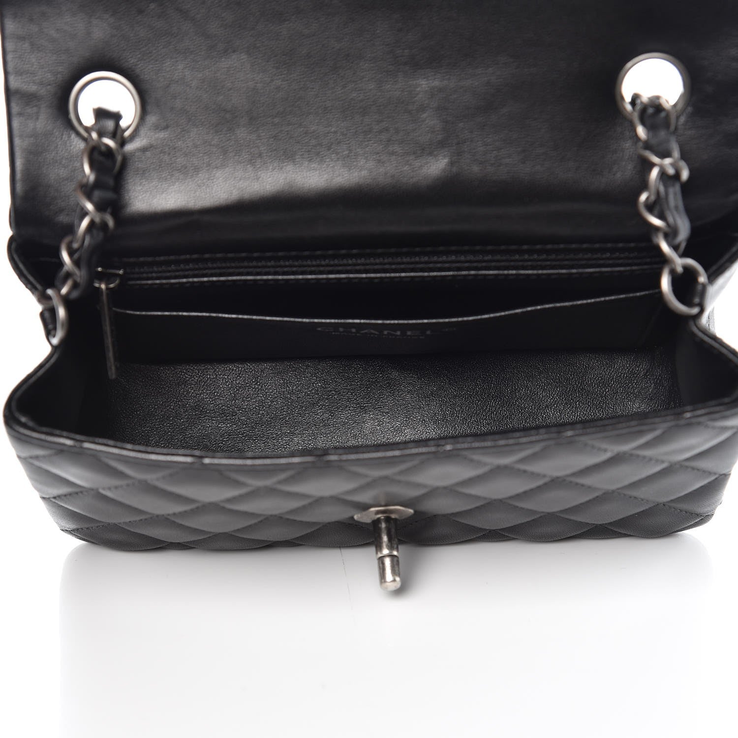 Chanel Lambskin Quilted Mini Rectangular Flap Black 5 of 8