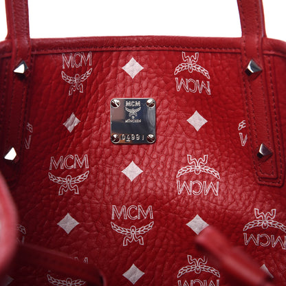 MCM Visetos Medium Liz Reversible Shopper Tote Ruby Red 11 of 11
