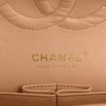 Chanel Caviar Quilted Medium Double Flap Beige Clair 6 of 14