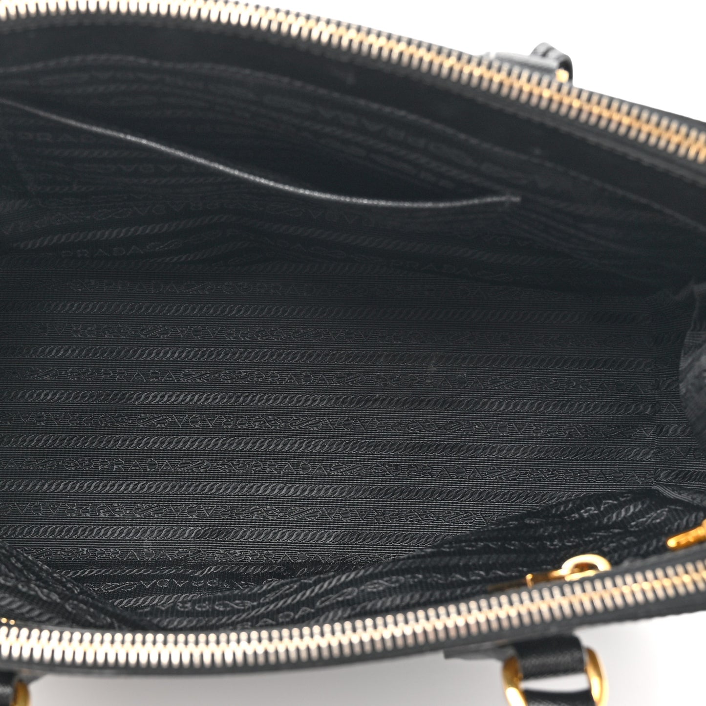 Saffiano Small Galleria Double Zip Tote Black