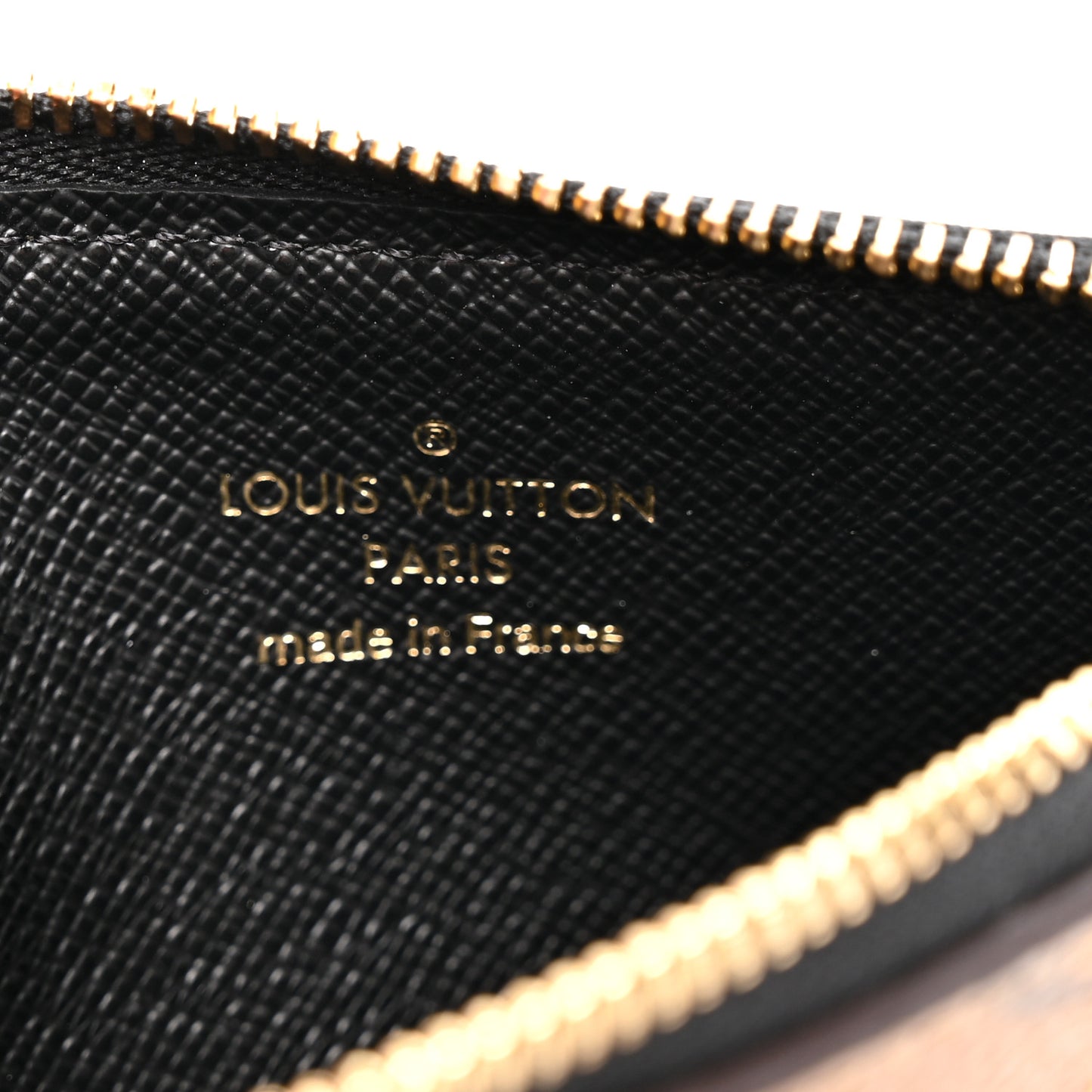 Reverse Monogram Zipped Romy Card Holder