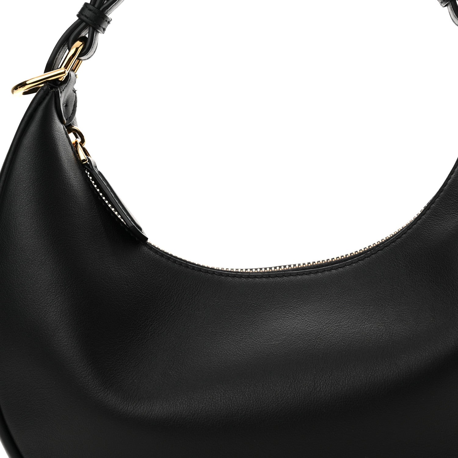 Fendi Vitello Grace Matte Small Fendigraphy Hobo Bag Black 8 of 11