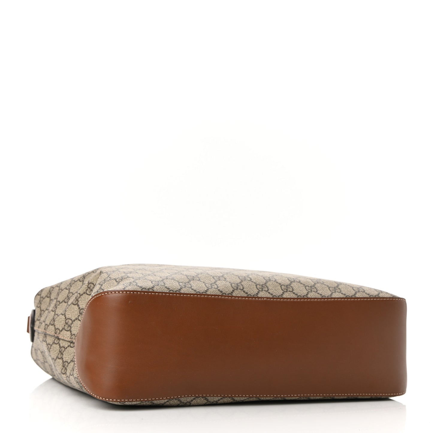 GG Supreme Monogram Large Linea A Hobo Light Brown