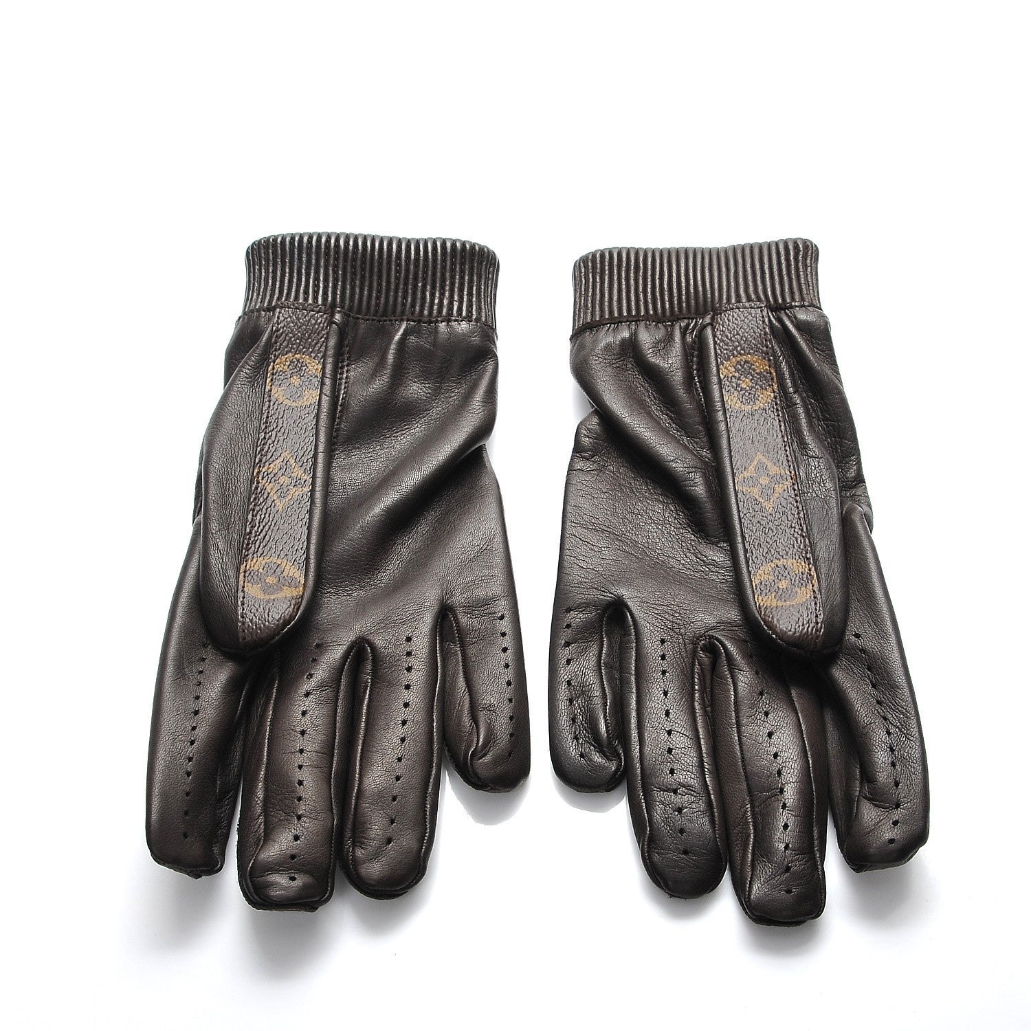 Louis Vuitton X SUPREME Lambskin Monogram Baseball Gloves 2 of 7