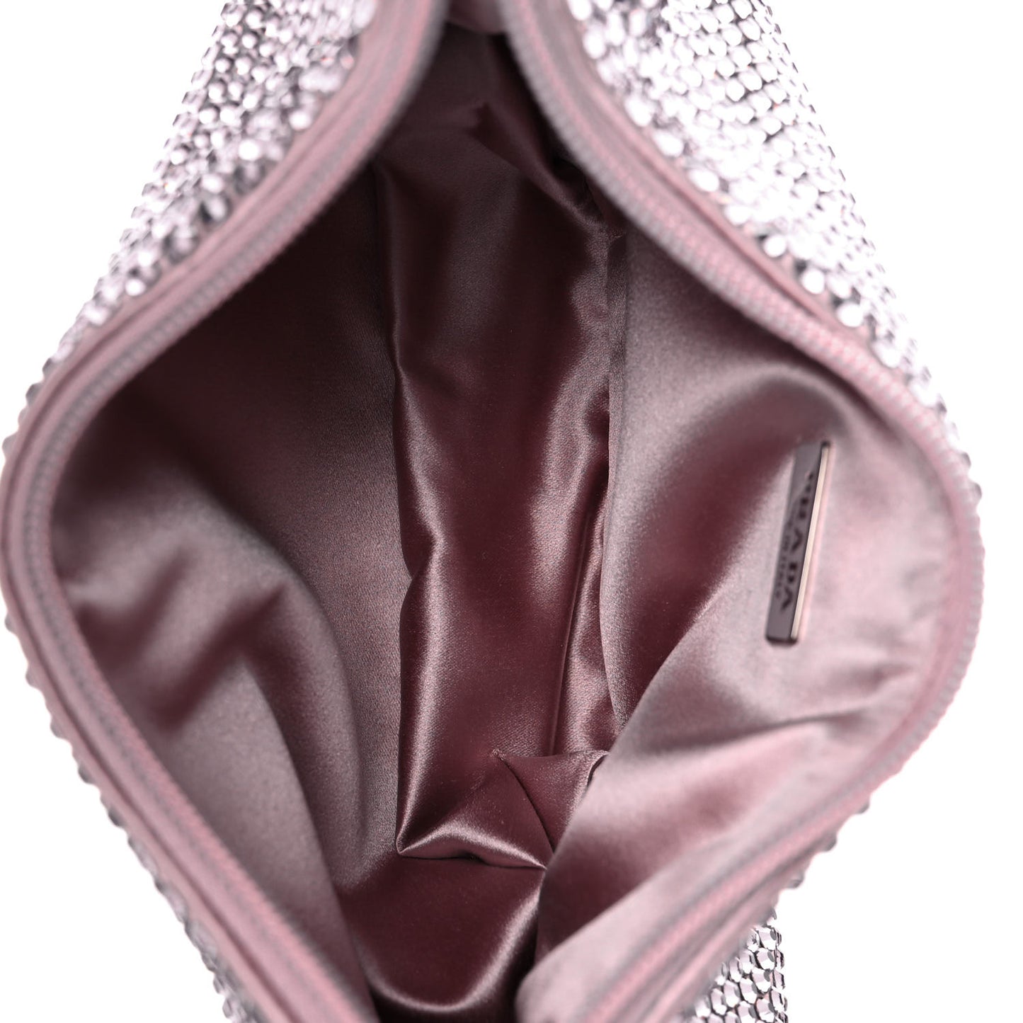Satin Crystal Mini Re-Edition 2000 Bag Alabastro