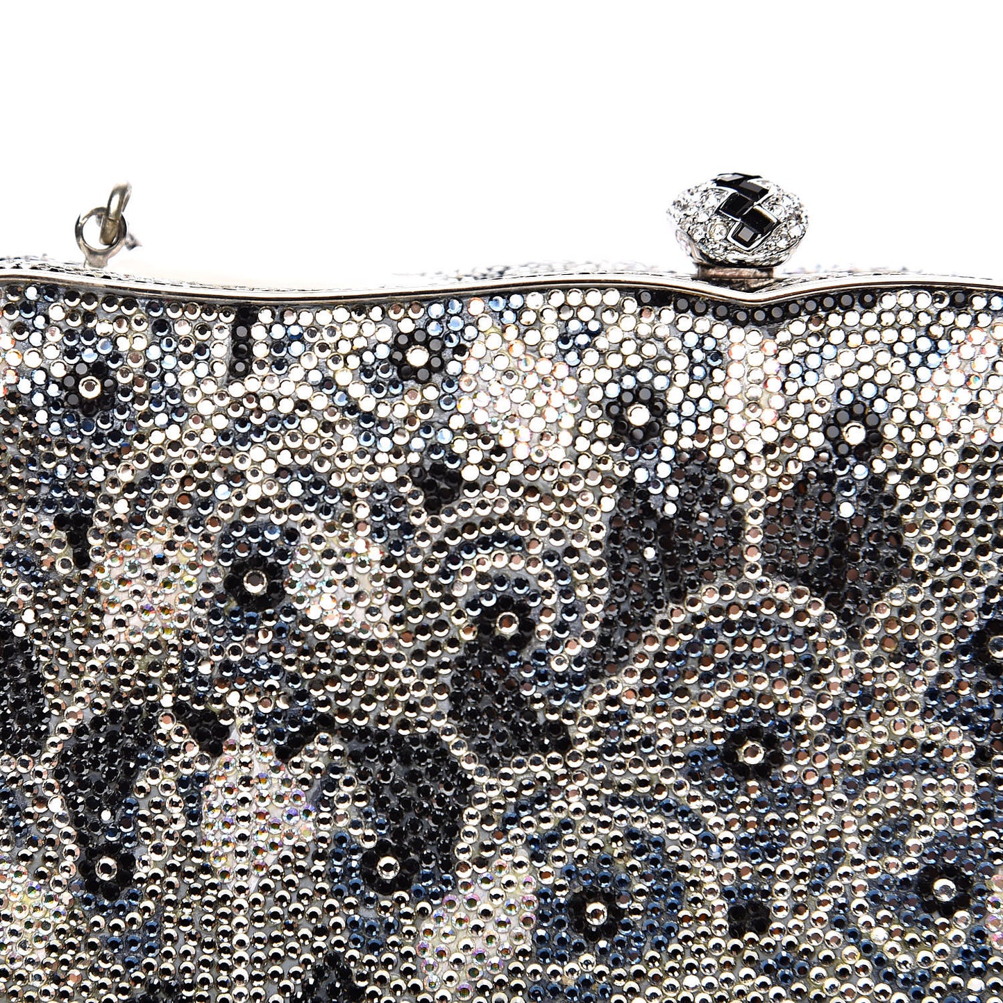 Swarovski Crystal Minaudière Deco Clutch Black