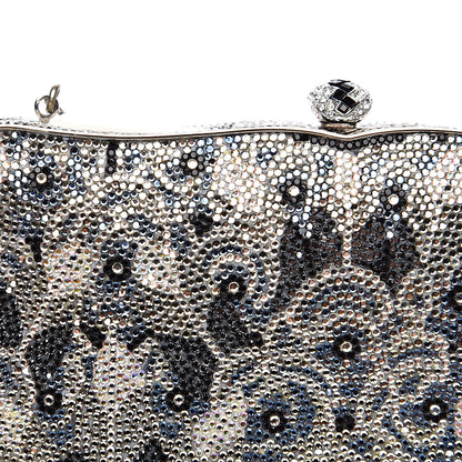 Judith Leiber Swarovski Crystal Minaudière Deco Clutch Black 15 of 20