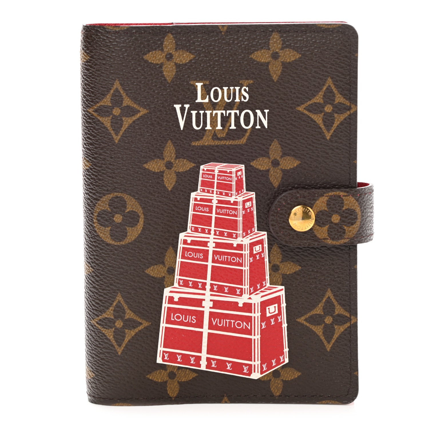 Louis Vuitton Monogram Malle Empilees Stacked Trunks Small Ring Agenda Cover 1 of 6