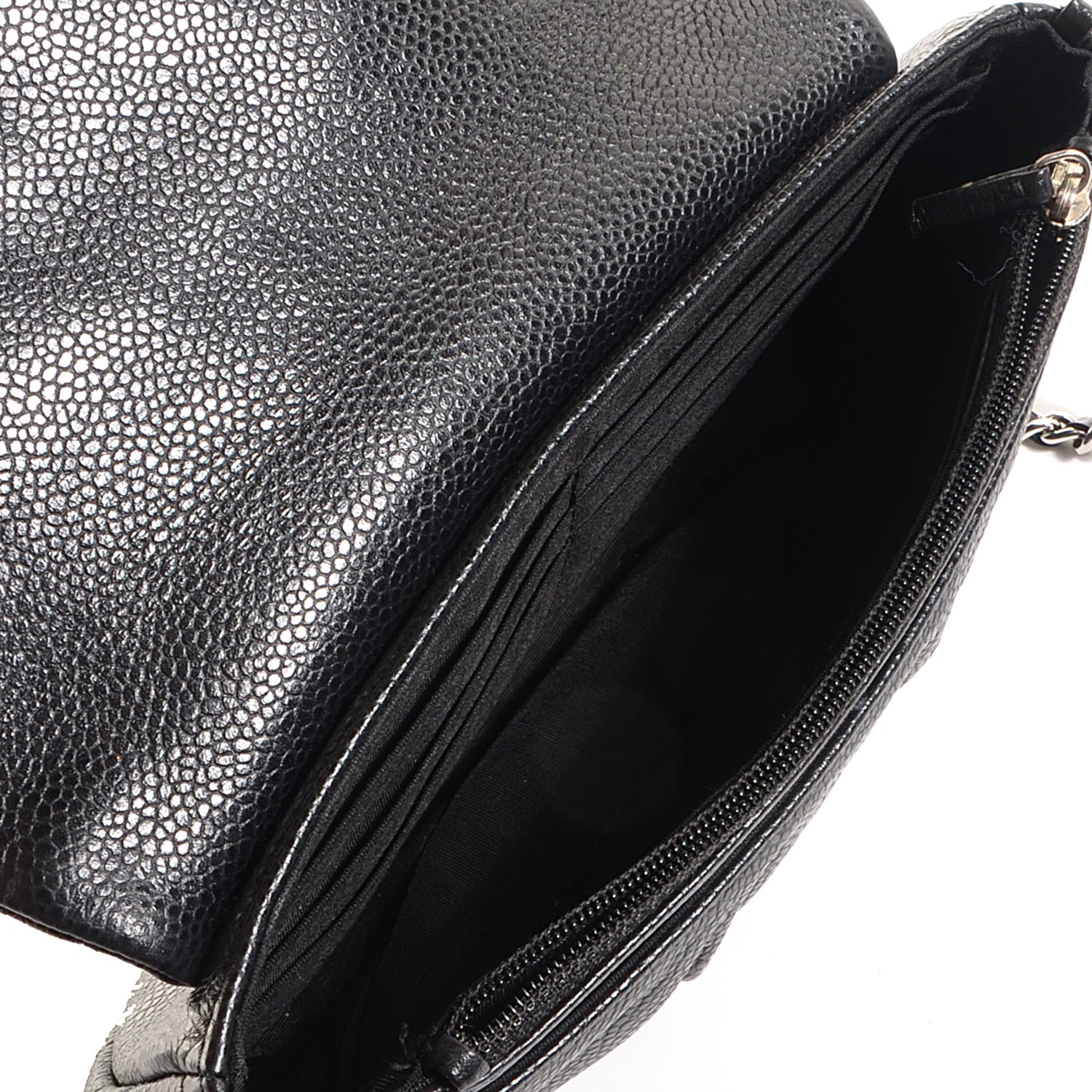 Chanel Caviar Half Moon Wallet On Chain WOC Black 5 of 8