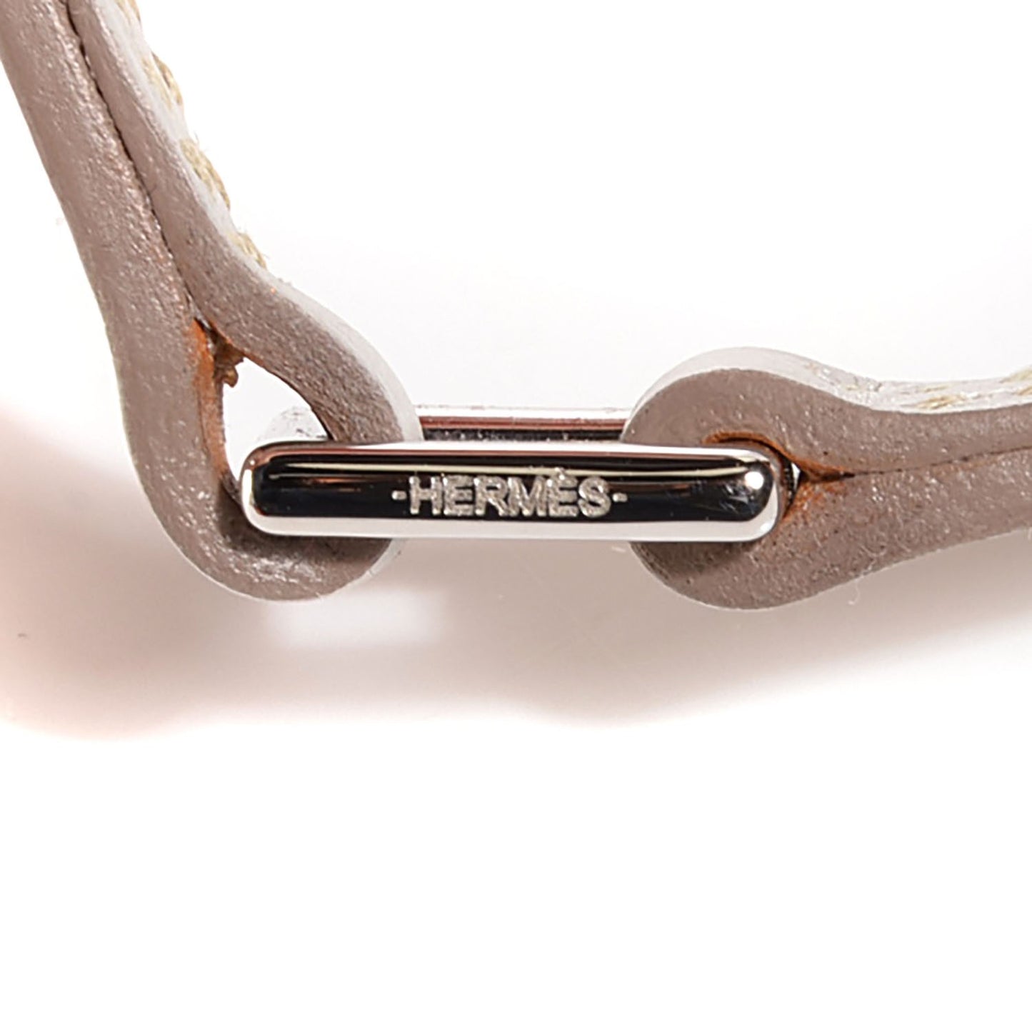 Tadelakt Micro Kelly Bracelet Gris Perle XS