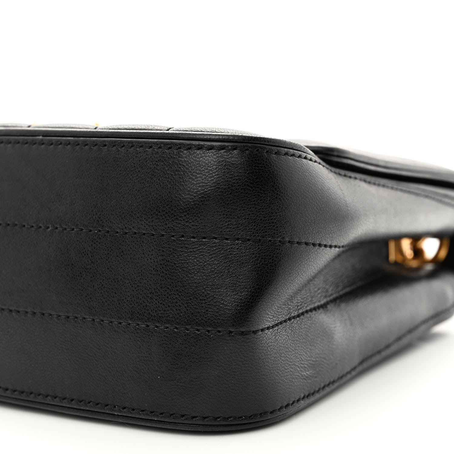 Saint Laurent Lambskin Matelasse Monogram Medium Vicky Chain Bag Black 10 of 12