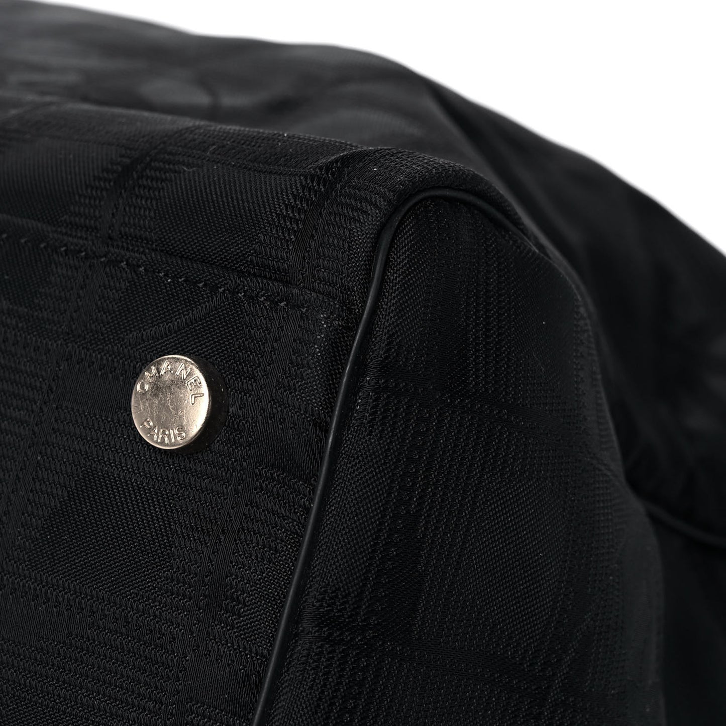 Nylon Large Travel Tote Black