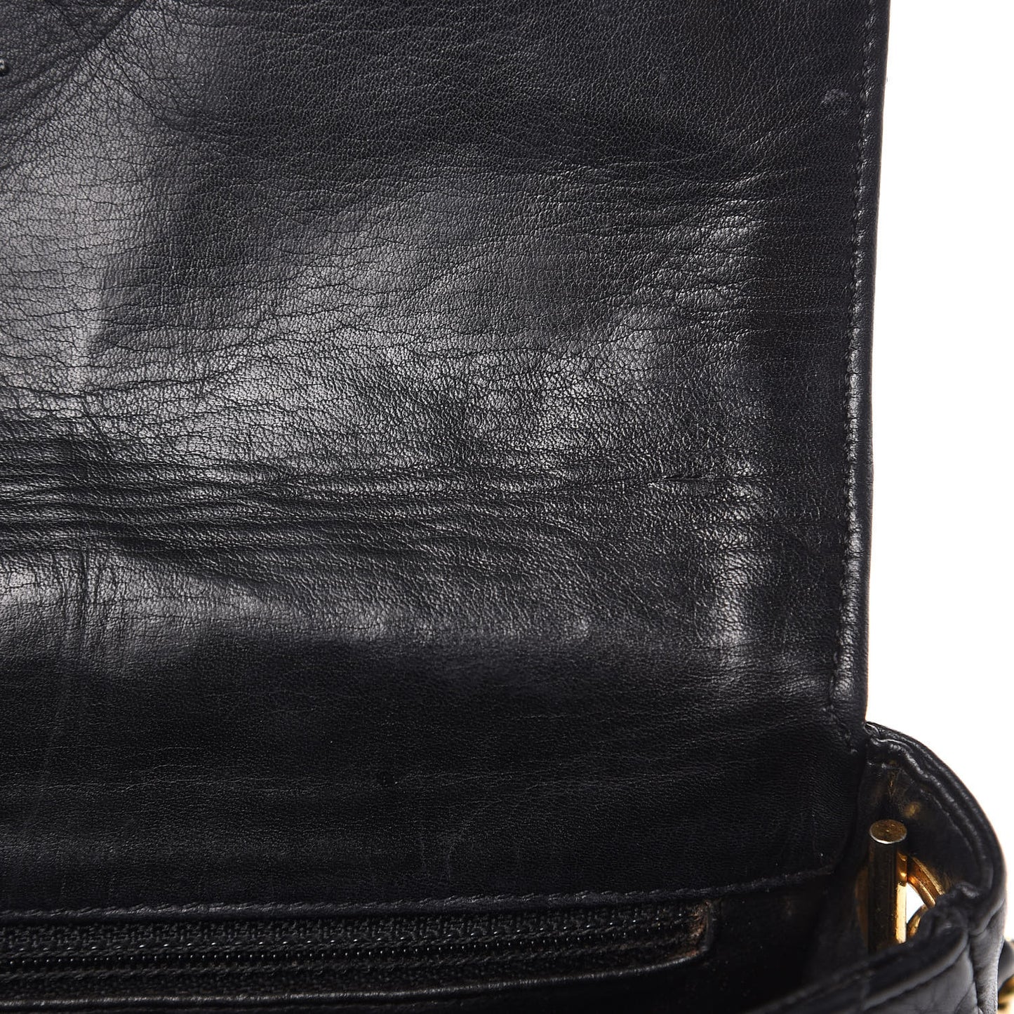 Lambskin Quilted Small Flap Black