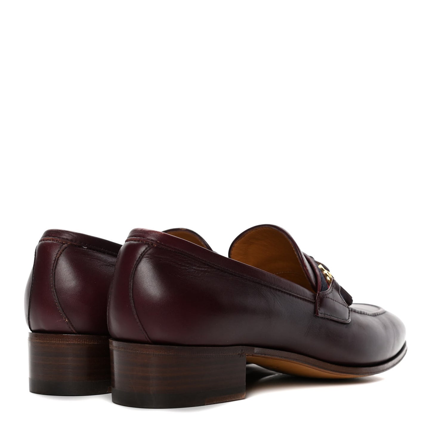 Calfskin Web Interlocking G Tassel Loafers 37.5 Ruby Bordeaux