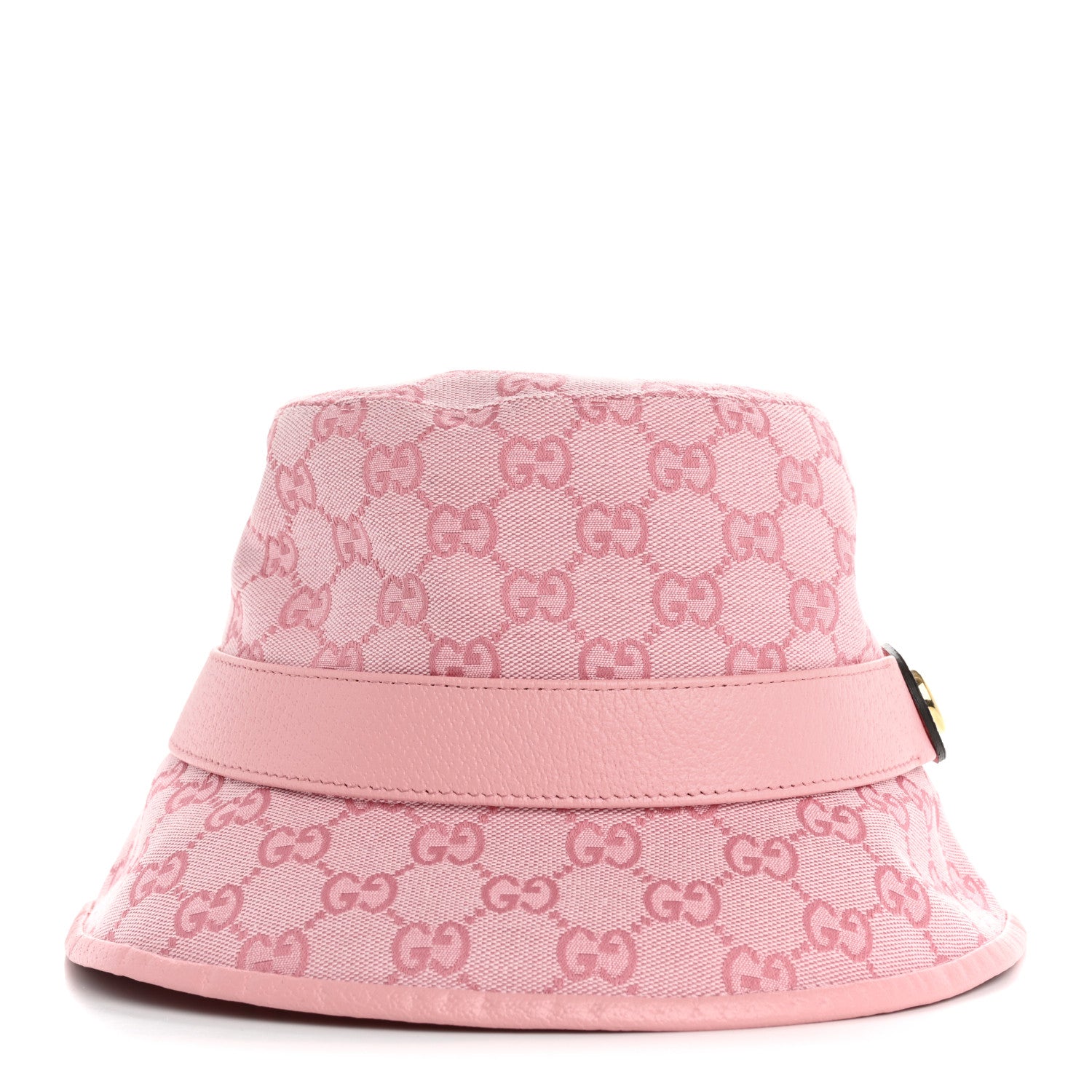 Gucci Monogram Textured Dollar Calfskin GG Jago Bucket Hat L Soft Cotton Candy Dark Cotton Candy 3 of 9