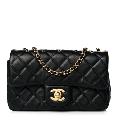 Chanel Lambskin Quilted Mini Rectangular Pearl Crush Flap Black 1 of 11