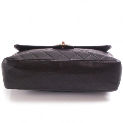 Chanel Vintage Leather Jumbo Classic Flap Black 4 of 7