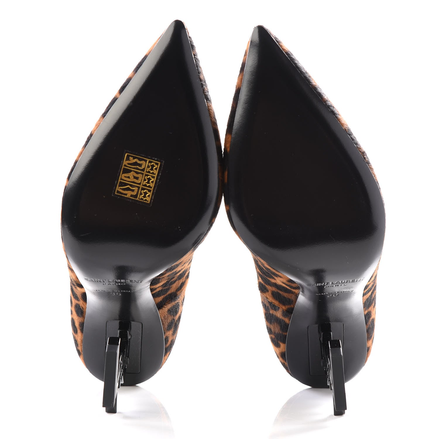 Saint Laurent Calf Hair Leopard Print Opyum 110 Pumps 36 Brown 5 of 9