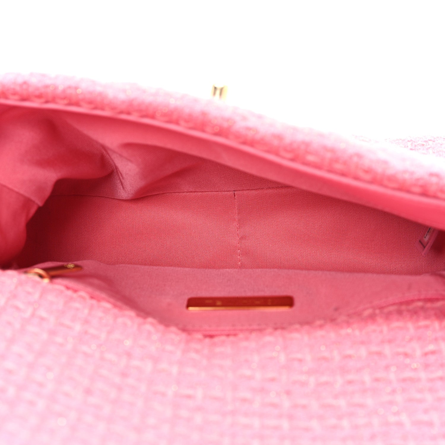 Chanel Metallic Tweed Quilted Medium Chanel 19 Flap Pink 5 of 9