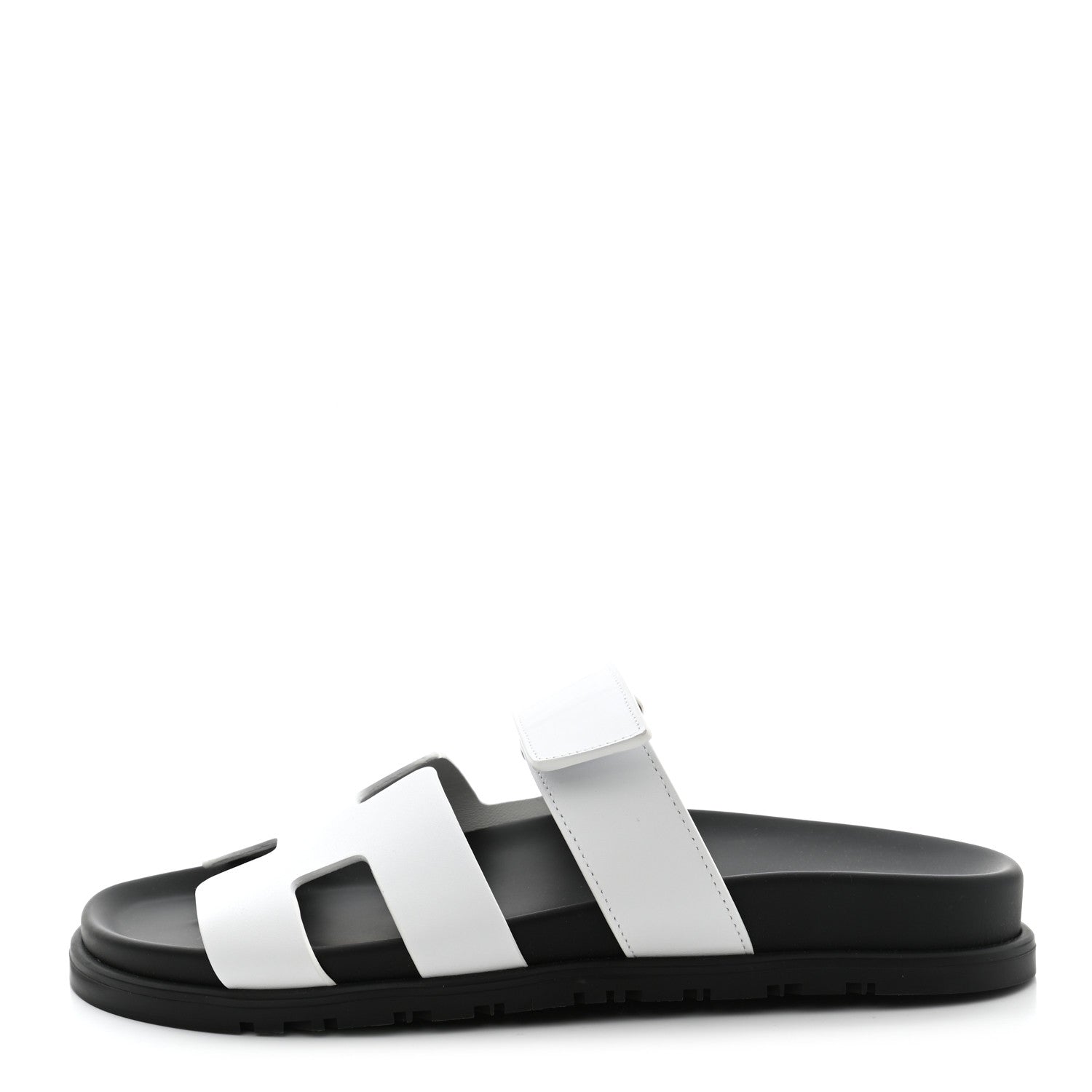 Hermes Calfskin Womens Chypre Sandals 37 White 1 of 9