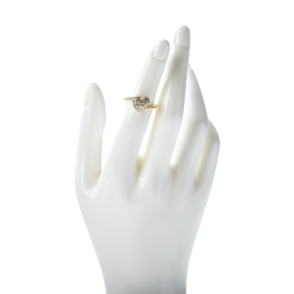 Cartier 18K Yellow Gold Diamond Heart Ring 50 5.25 2 of 4