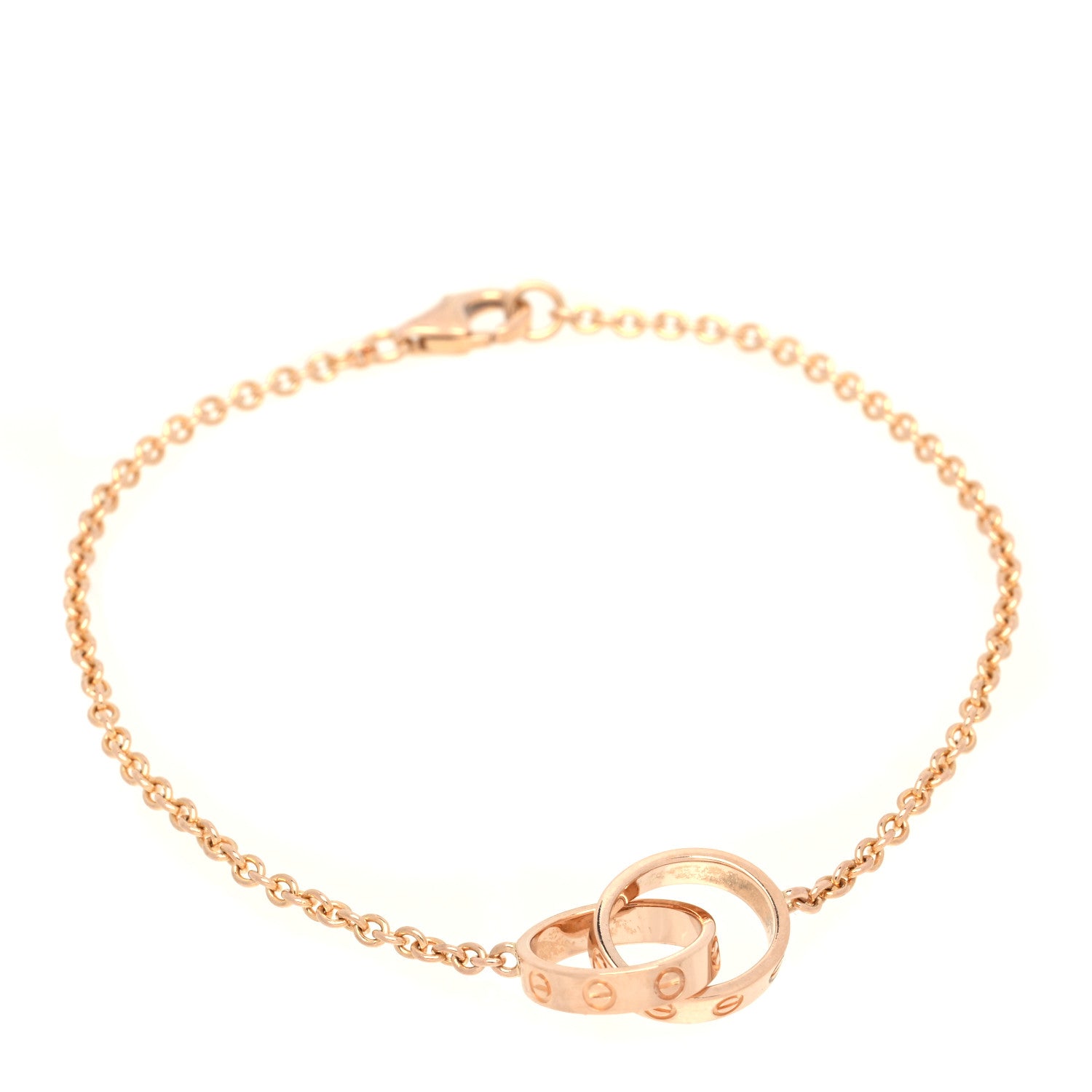 Cartier 18K Pink Gold Interlocking LOVE Bracelet 1 of 5