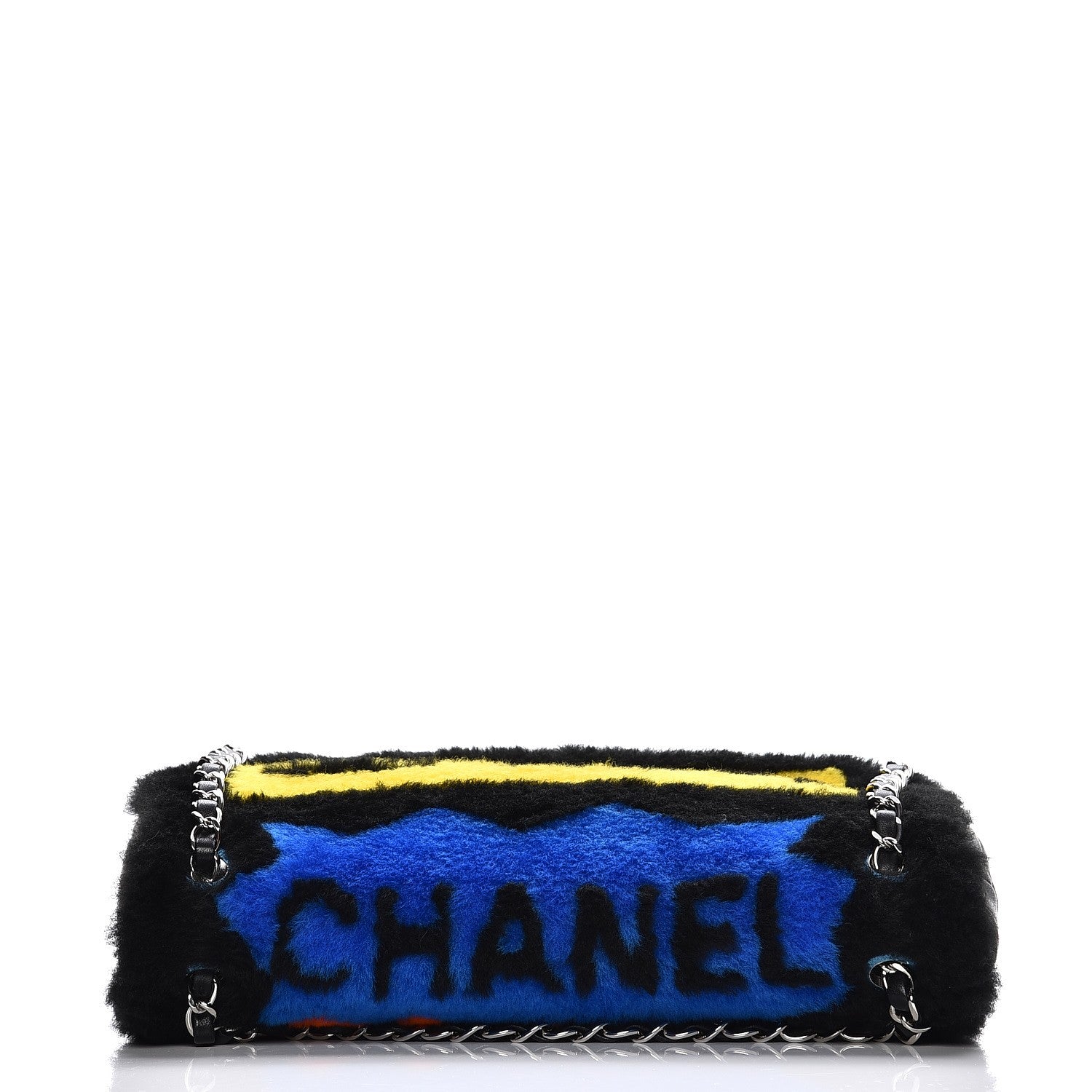 Chanel Shearling Lambskin Medium 100% Flap Black 5 of 10