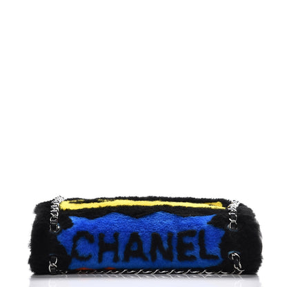 Chanel Shearling Lambskin Medium 100% Flap Black 5 of 10