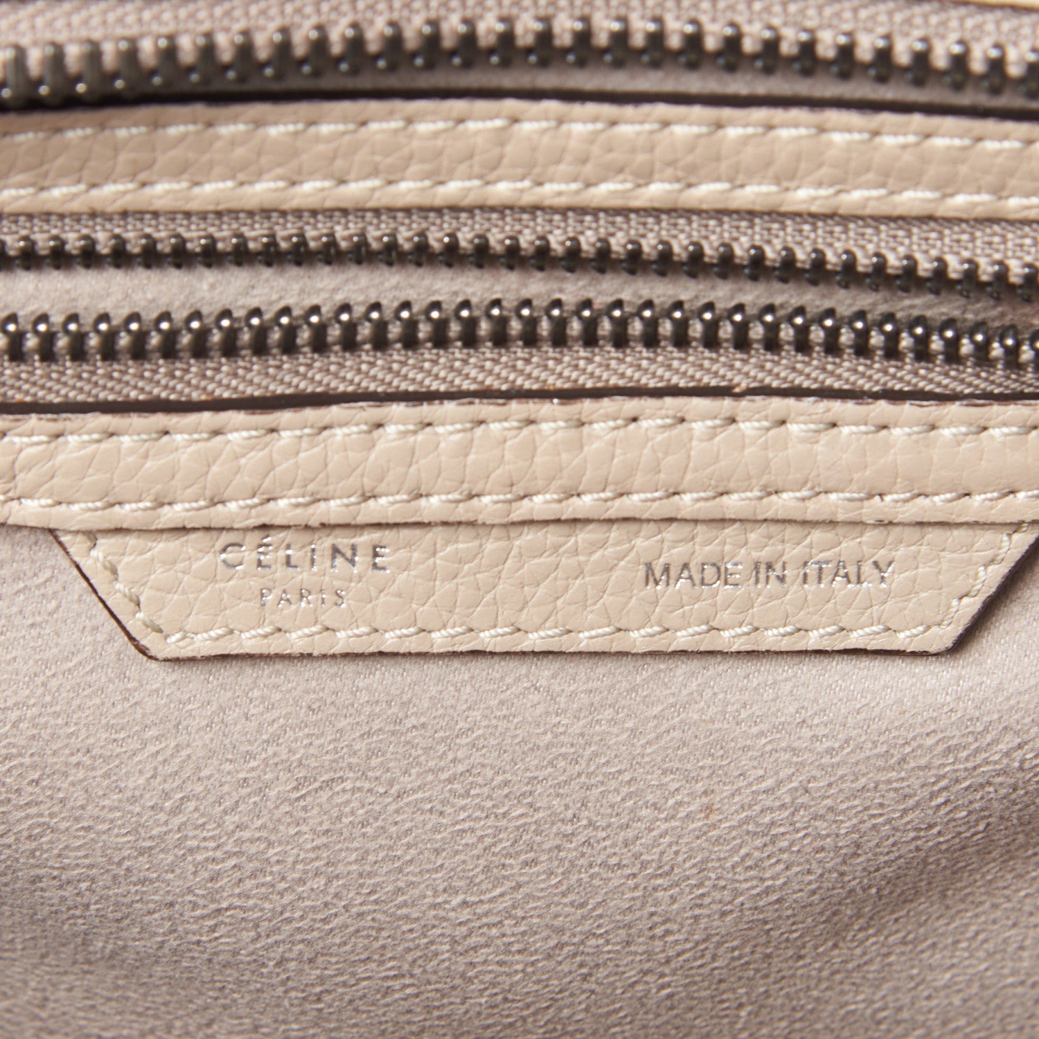 Celine Pebbled Calfskin Micro Luggage Taupe 8 of 9