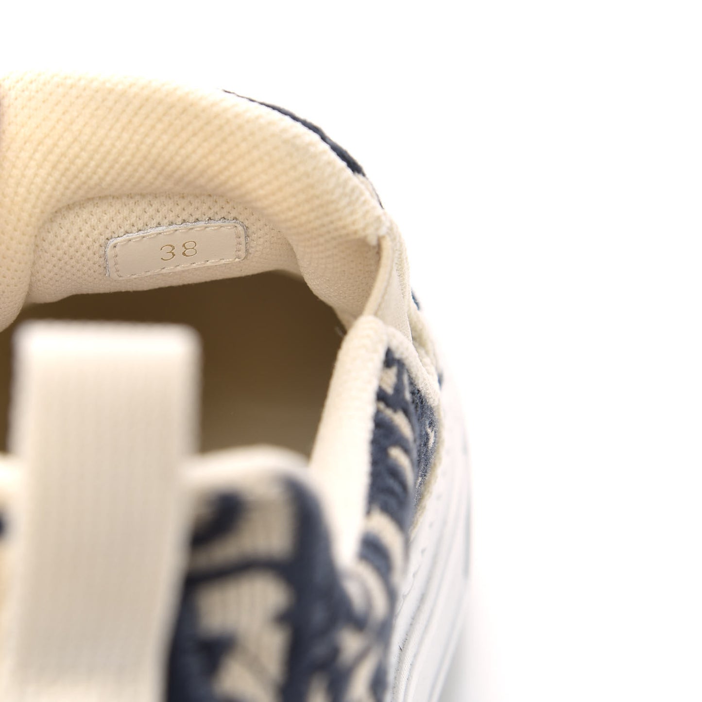 Canvas Oblique Embroidered Womens Solar Slip On Sneakers 38 Deep Blue