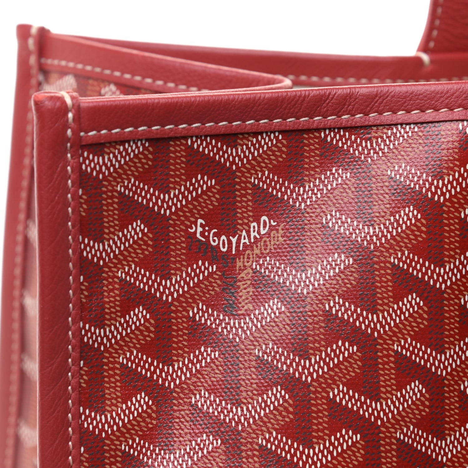 Goyard Goyardine Villette Tote Red 11 of 13