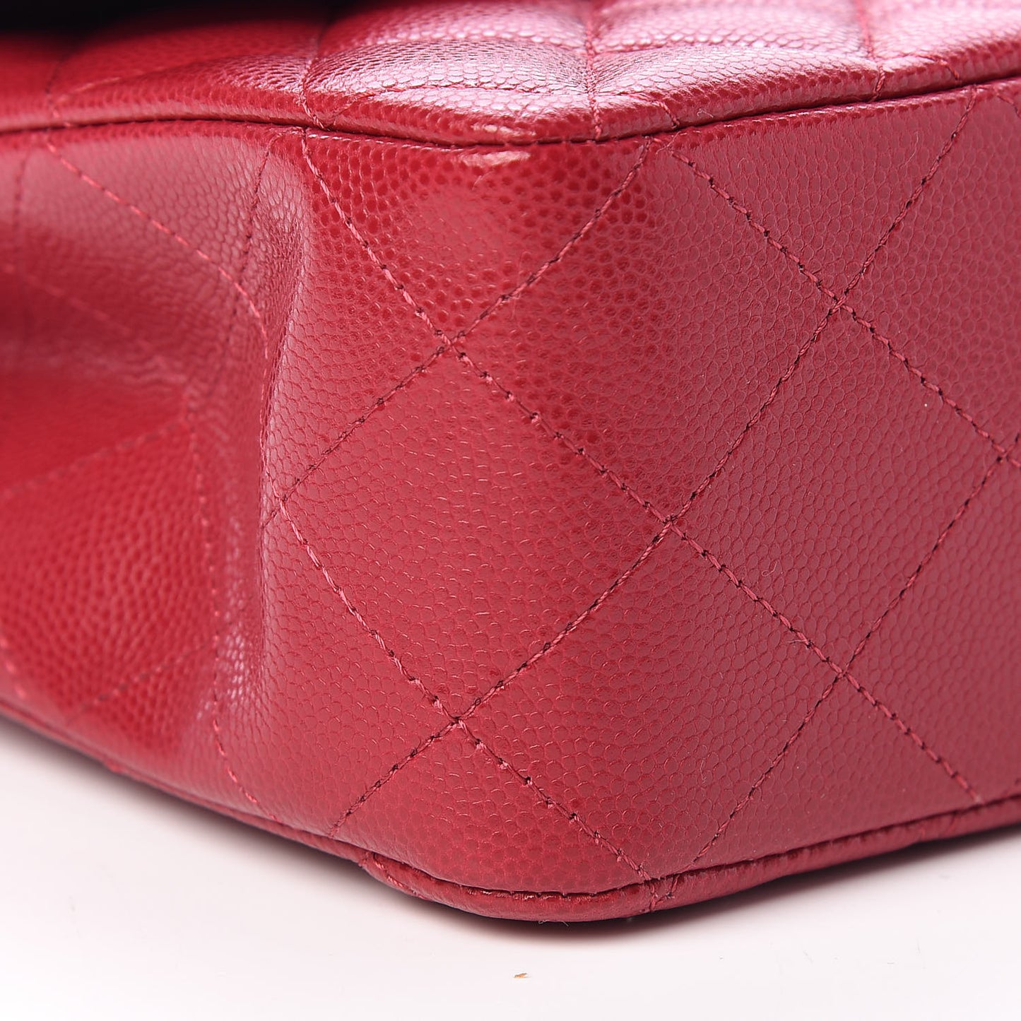 Caviar Quilted Medium Double Flap Pink