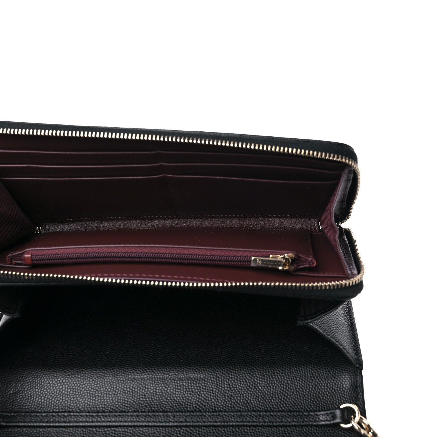 Chanel Caviar Quilted Phone Holder Wallet on Removable Chain Black 6 of 13