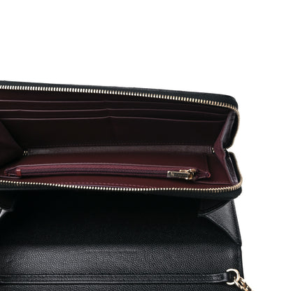 Chanel Caviar Quilted Phone Holder Wallet on Removable Chain Black 6 of 13