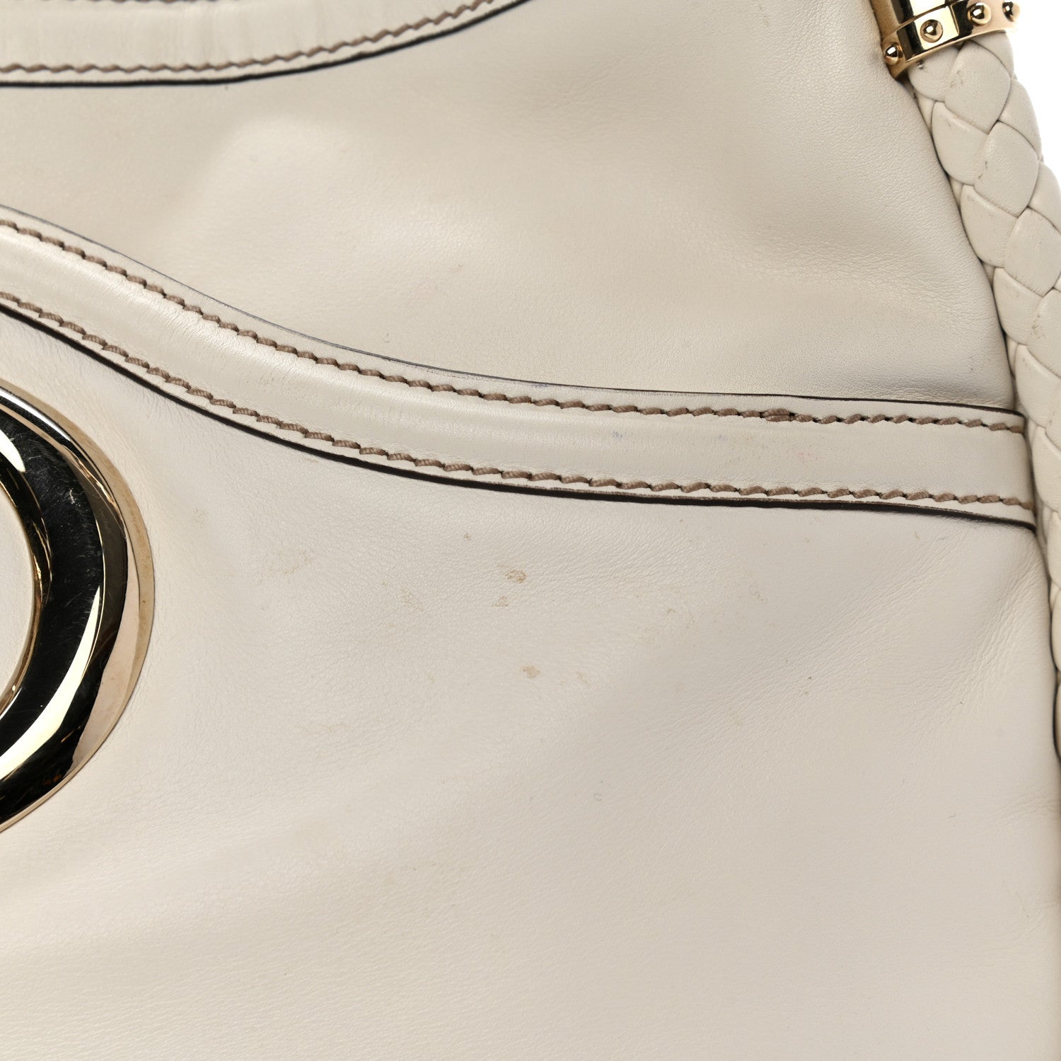 Gucci Calfskin Britt Medium Shoulder Bag White 12 of 20