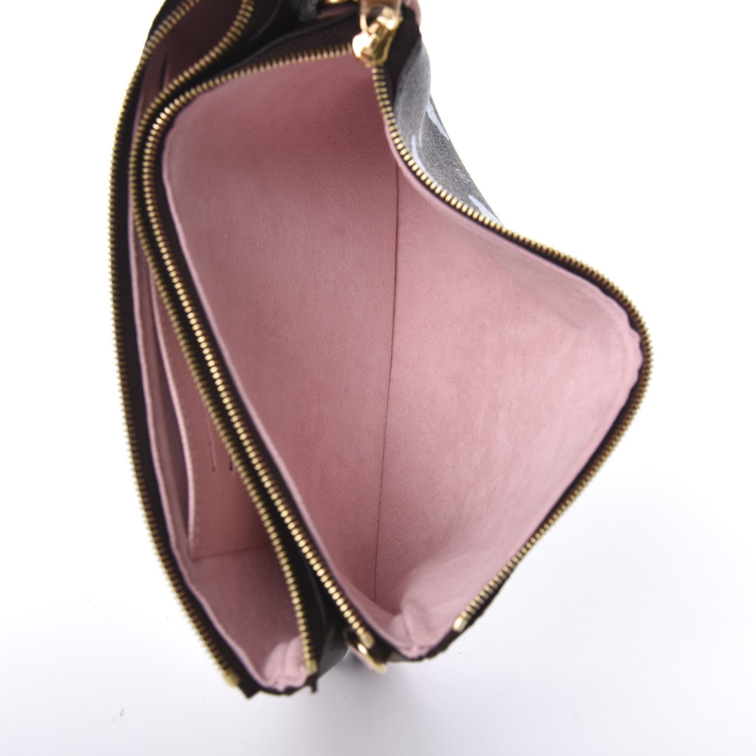 Louis Vuitton Monogram 2020 Christmas Animation Big Wheel Double Zip Pochette Rose Ballerine 7 of 9