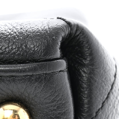 Chanel Grained Calfskin Small Chevron Chic Top Handle Flap Black 14 of 14