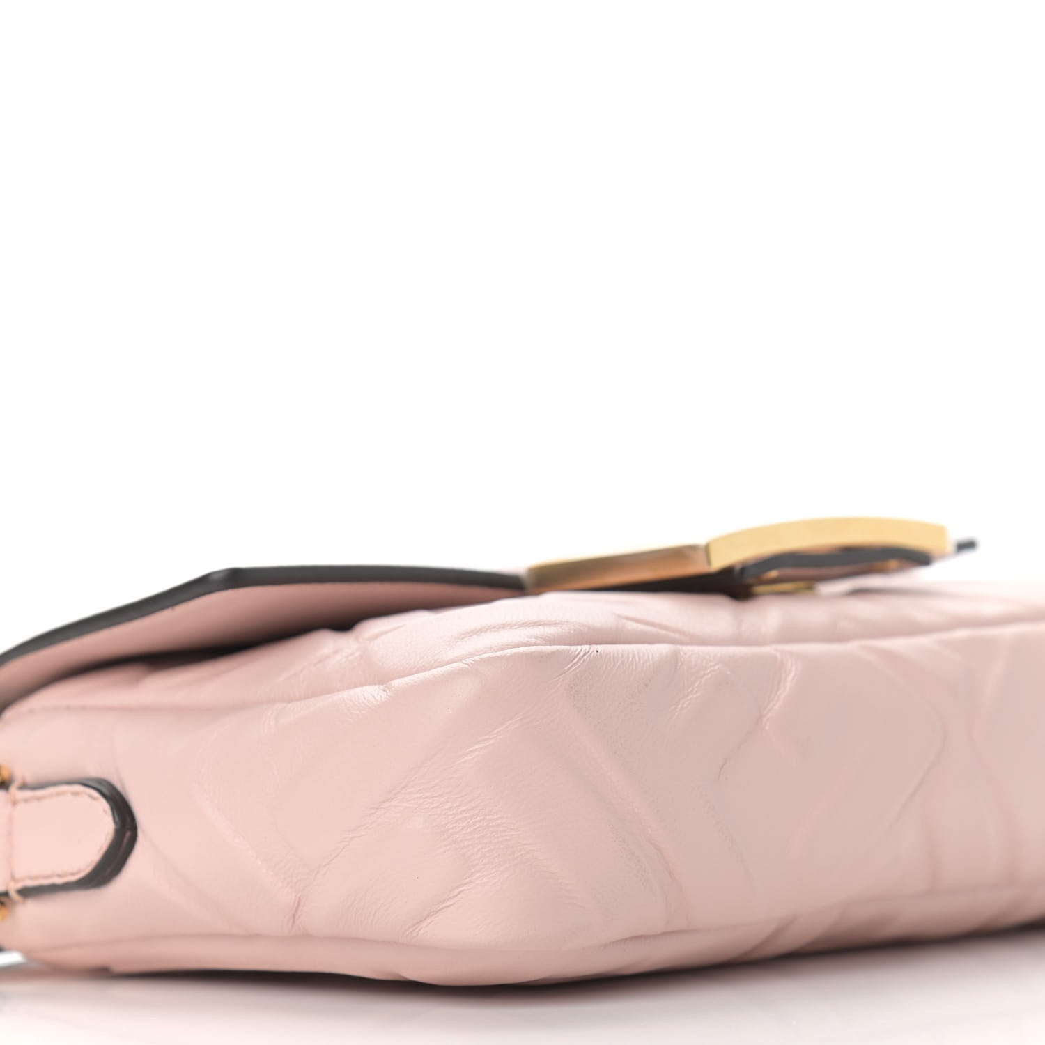 Fendi Nappa FF 1974 Embossed Mini Baguette Rosa Quarzo 8 of 9