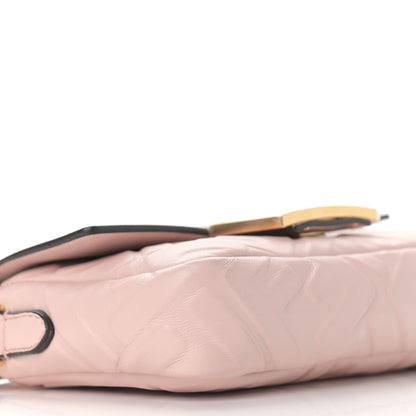 Fendi Nappa FF 1974 Embossed Mini Baguette Rosa Quarzo 8 of 9
