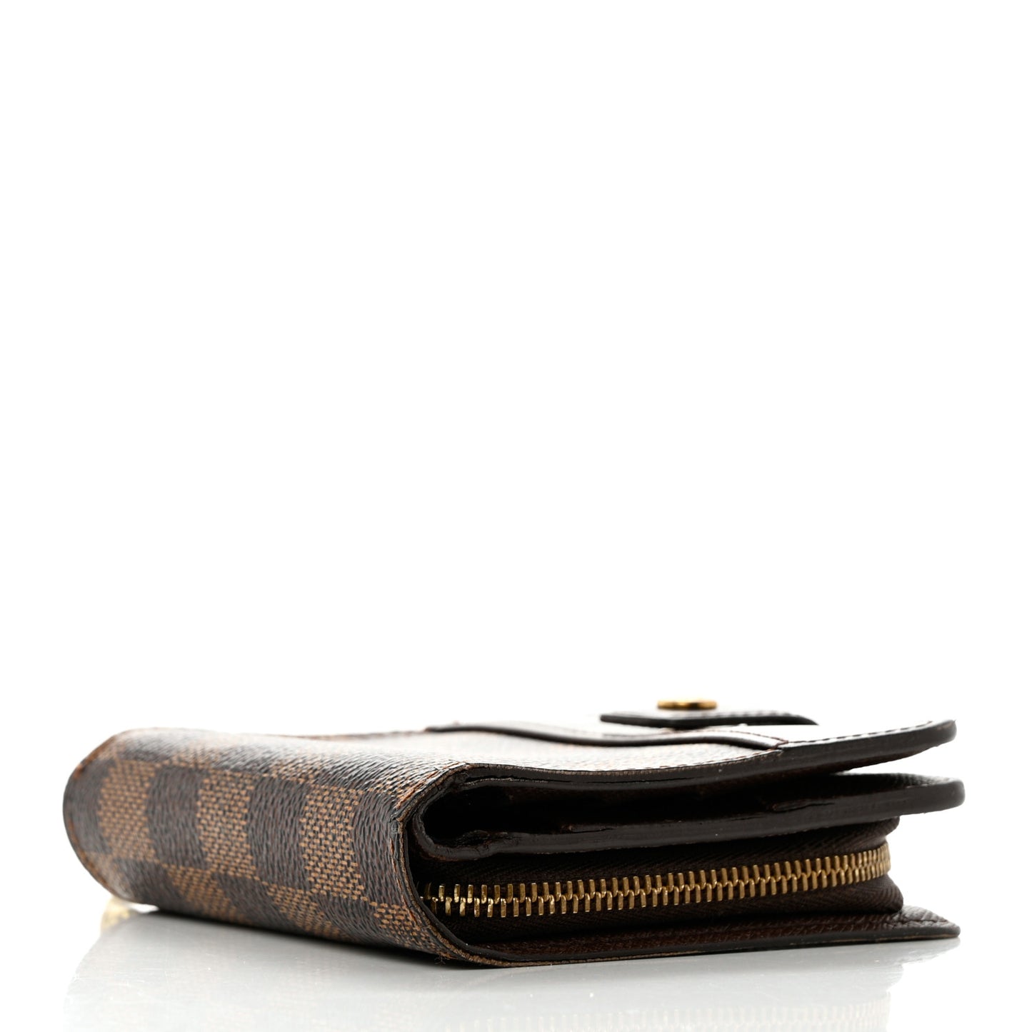Damier Ebene Zippe Zipped Compact Wallet