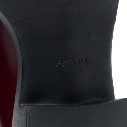 Prada Spazzolato Metal Triangle Logo 50mm Loafers 39.5 Cordovan 7 of 9